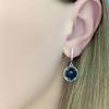 Серебряные серьги с топазом Лондон Блю 5.938ct (2091783)