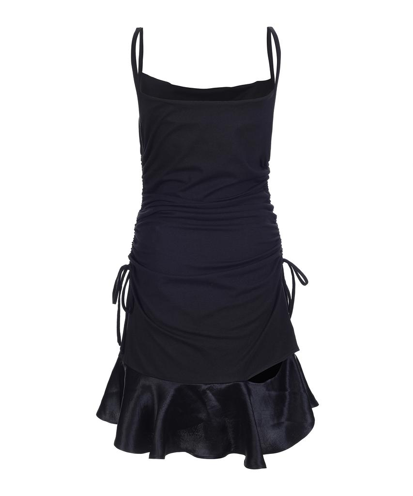 Lara Fox Printed Draping Dress Black Bq2Wo003