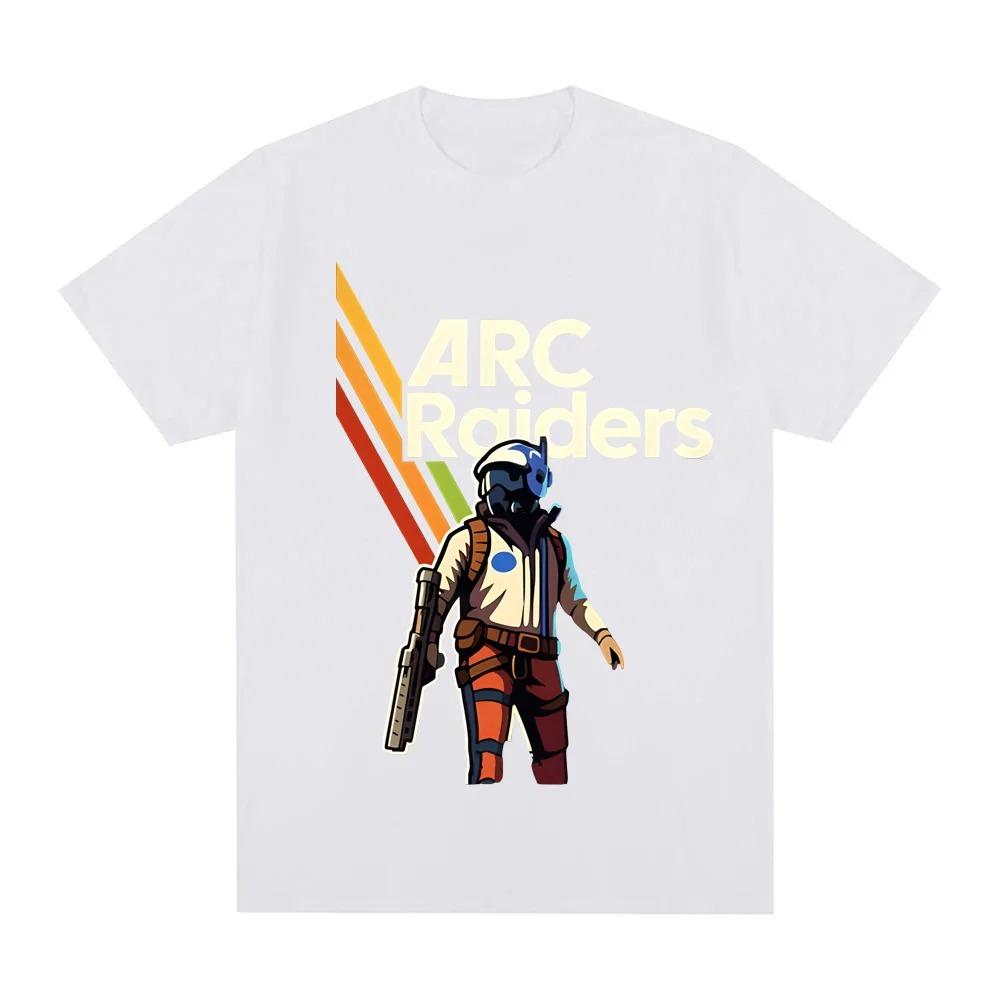 Arc Raiders Retro SciFi Illustration Tshirt Shooting Game Graphic Casual Cotton Oversized Comfortable High Quality Clothing