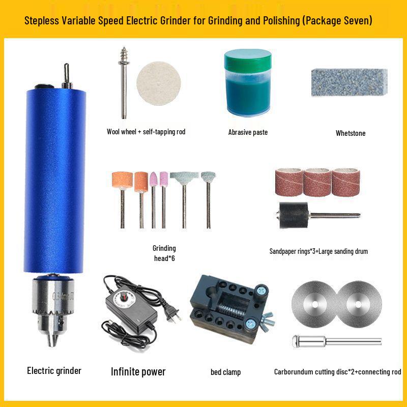 Compact Electric Handheld Grinder: Portable Plug-in Tool for Cutting, Wood Carving, Polishing, and Drilling.