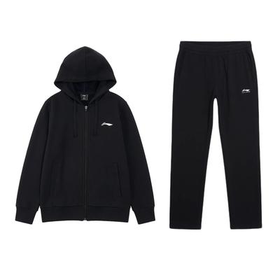 Li Ning Minimalist Classic Fitness Hoodie And Pants Spring Autumn Casual Sports Suit Men Sweatshirt, Pants YWDW497-1+AKLUC03-1