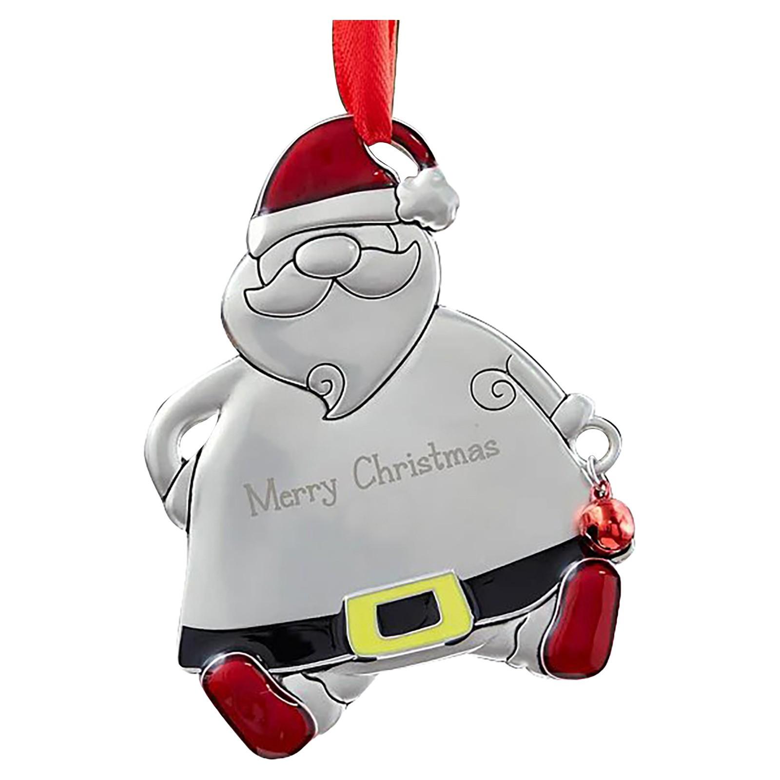 Christmas Santa Metal Pendant  Snowman Metal Pendant Christmas Tree Pendant