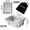 KVASS BBQ Folding Bonfire Camping Tabletop Folding Mini BBQ 3 in Instantly Deploys and Stainless Steel Stove, Stand, Compact, Equipment, Stove, Stove,