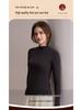 Modal Cashmere Silk Half Turtleneck Long-Sleeve Thermal Top for Women - Versatile Autumn/Winter Wear