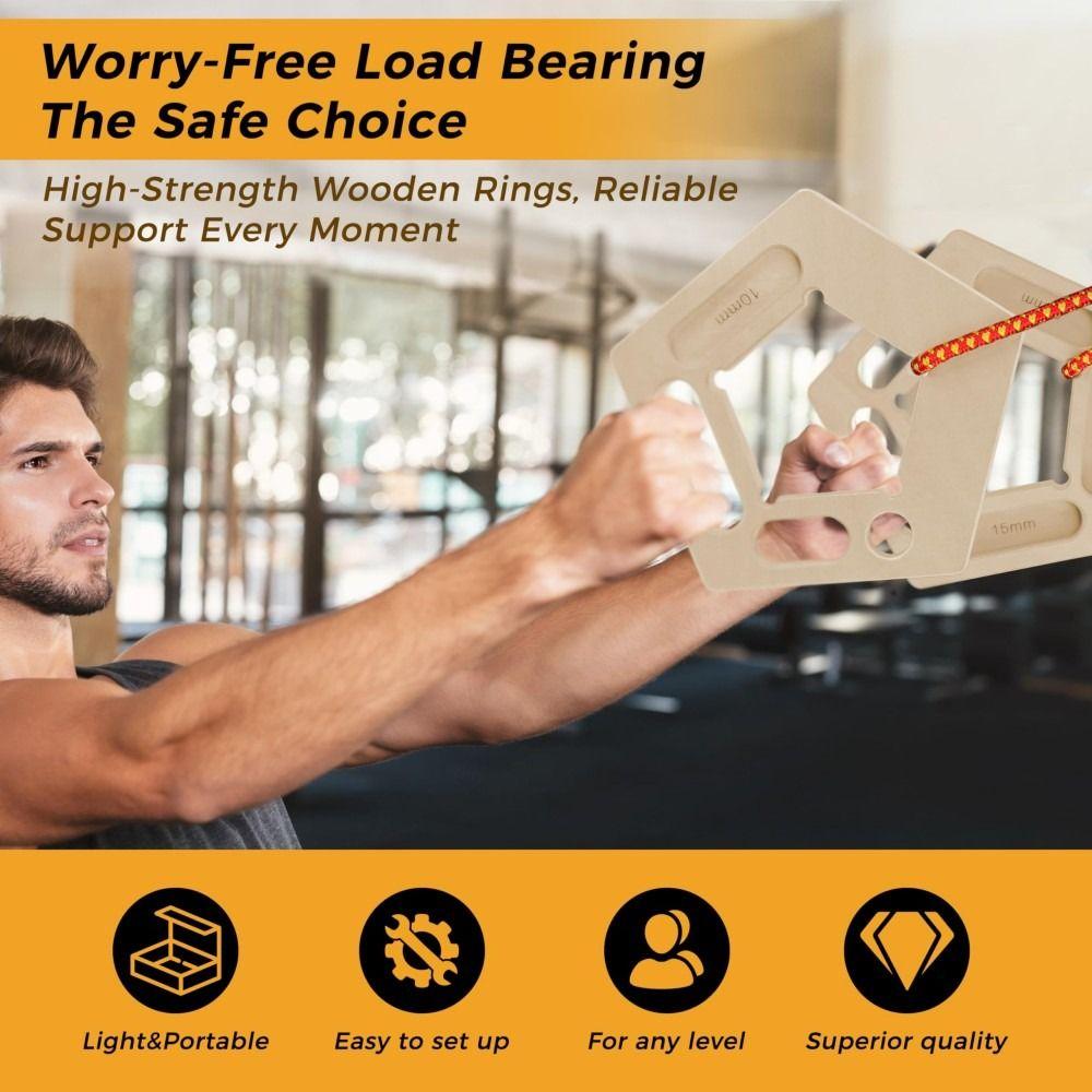 Wooden Pull-Up Board Lightweight Hanging Climbing Board For Arm Training