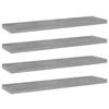 VidaXL Bookcase Panels 4 Pcs Concrete Grey Engineered Wood 805130