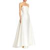 Tube top evening dress new white engagement light wedding dress temperament elegant long certificate small white dress