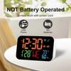 Horloge de Bureau Calendrier WiFi Tuya Thermomètre Hygromètre Intelligent avec Affichage LED Numérique Prise en Charge de l'Auto-Calibration WIFI