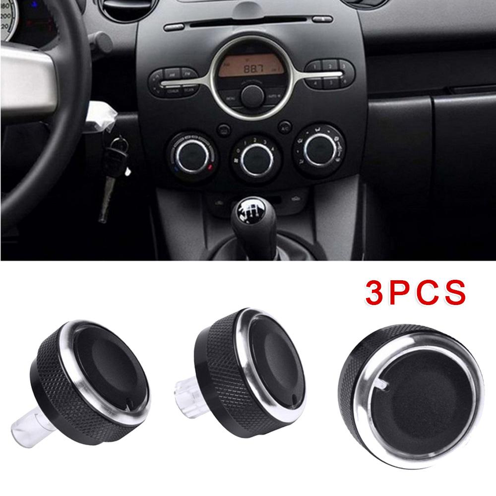 Enhance the Night Look of Your For Mazda 2 Demio Interior with Reflective Switch Knob Climate Control Buttons Set of 3