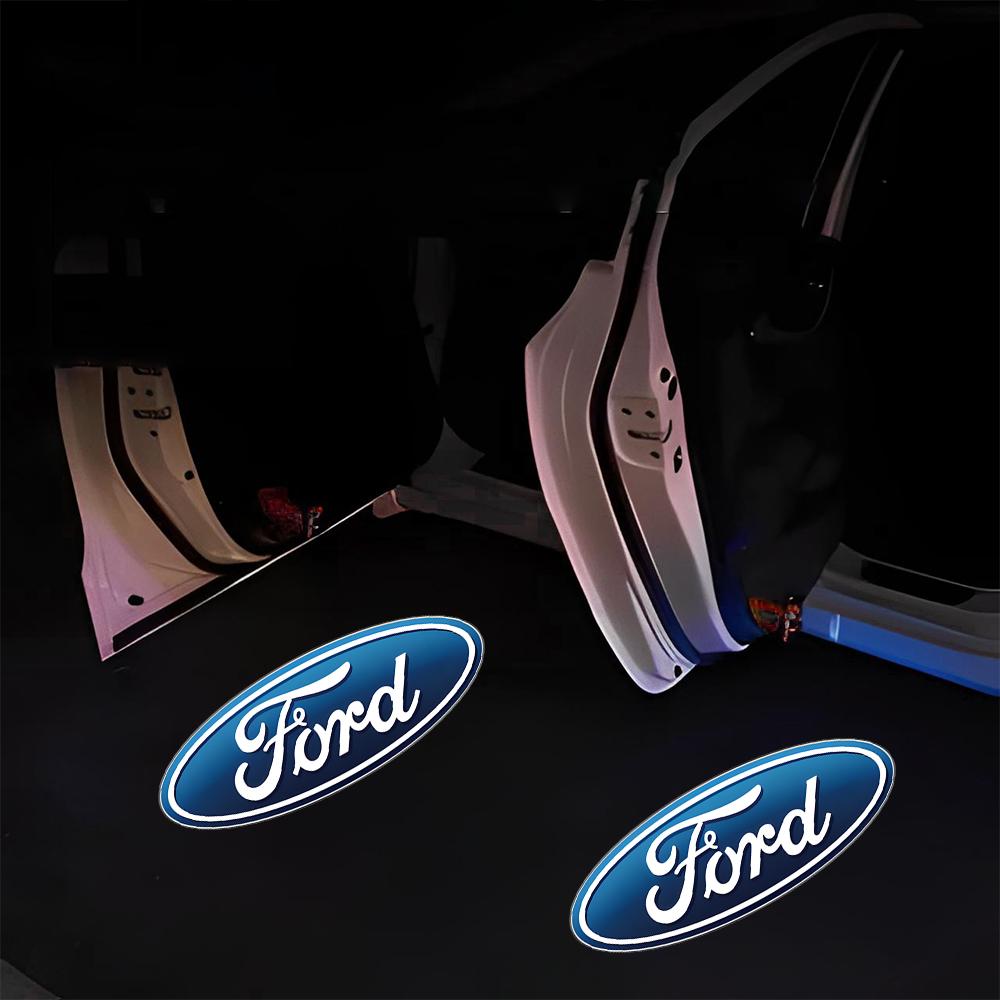 2Pcs Car Badge Door Welcome Lights LED Laser Projector Lamps For Ford Mondeo 2007-2013 Max 2007-2008 Mustang Fiesta Foose Focus