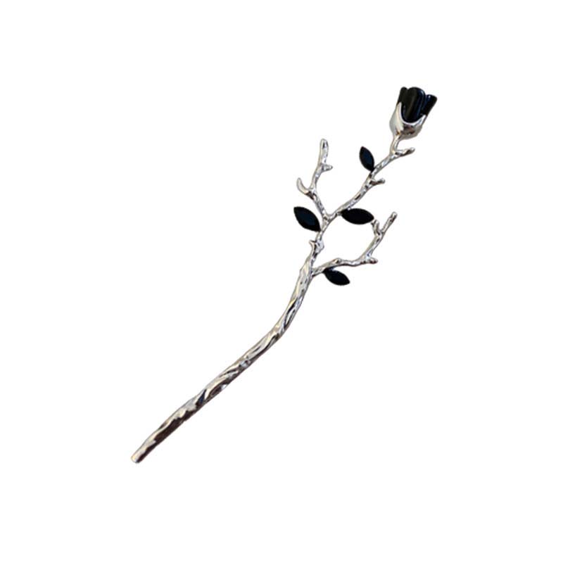 Vintage Rózsavirág Hajpálcikák Nőknek Egyszerű Fém Kard Kígyó DIY Chopstick Hajtűk Frizura Kialakító Eszközök Kiegészítők