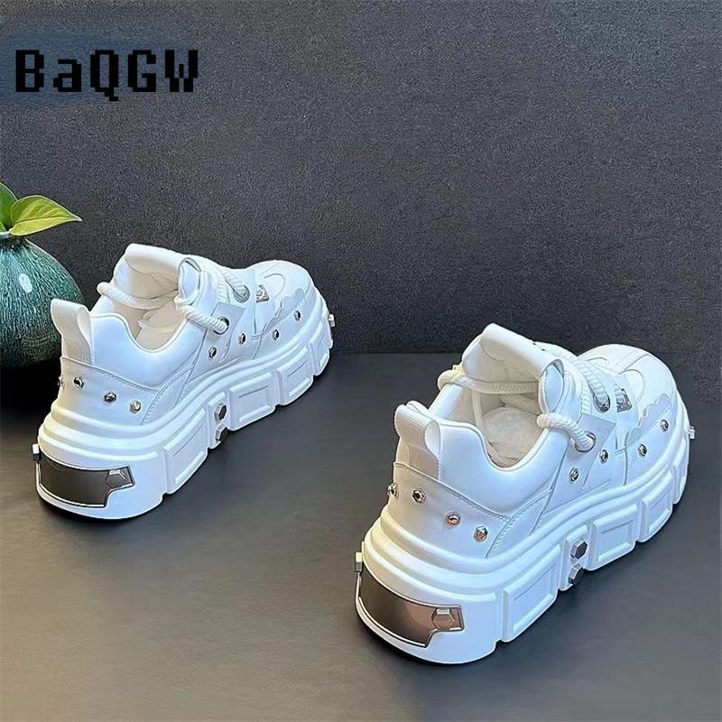 Цветные блоки дизайнерские шнурки на толстой подошве увеличивающие рост повседневные — фото 6