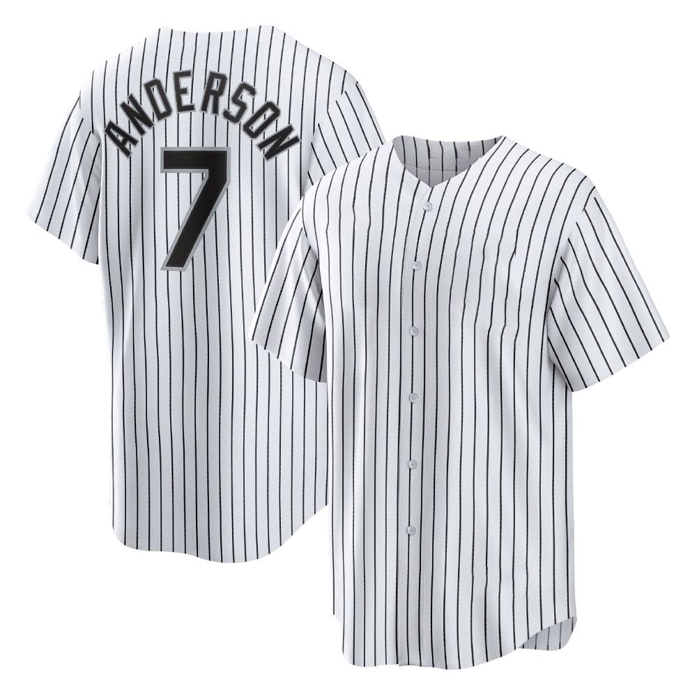 Custom Chicago Baseball Jersey Men Murakami 5 Anderson 7 Robert Jr 35 Abreu Stitched Pinstriped Baseball Uniform