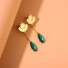 Anime The Apothecary Diaries Emerald Gemstone Earrings Pendant Golden Ship Earr Cosplay Fans Gift For Women Jewelry Accessories