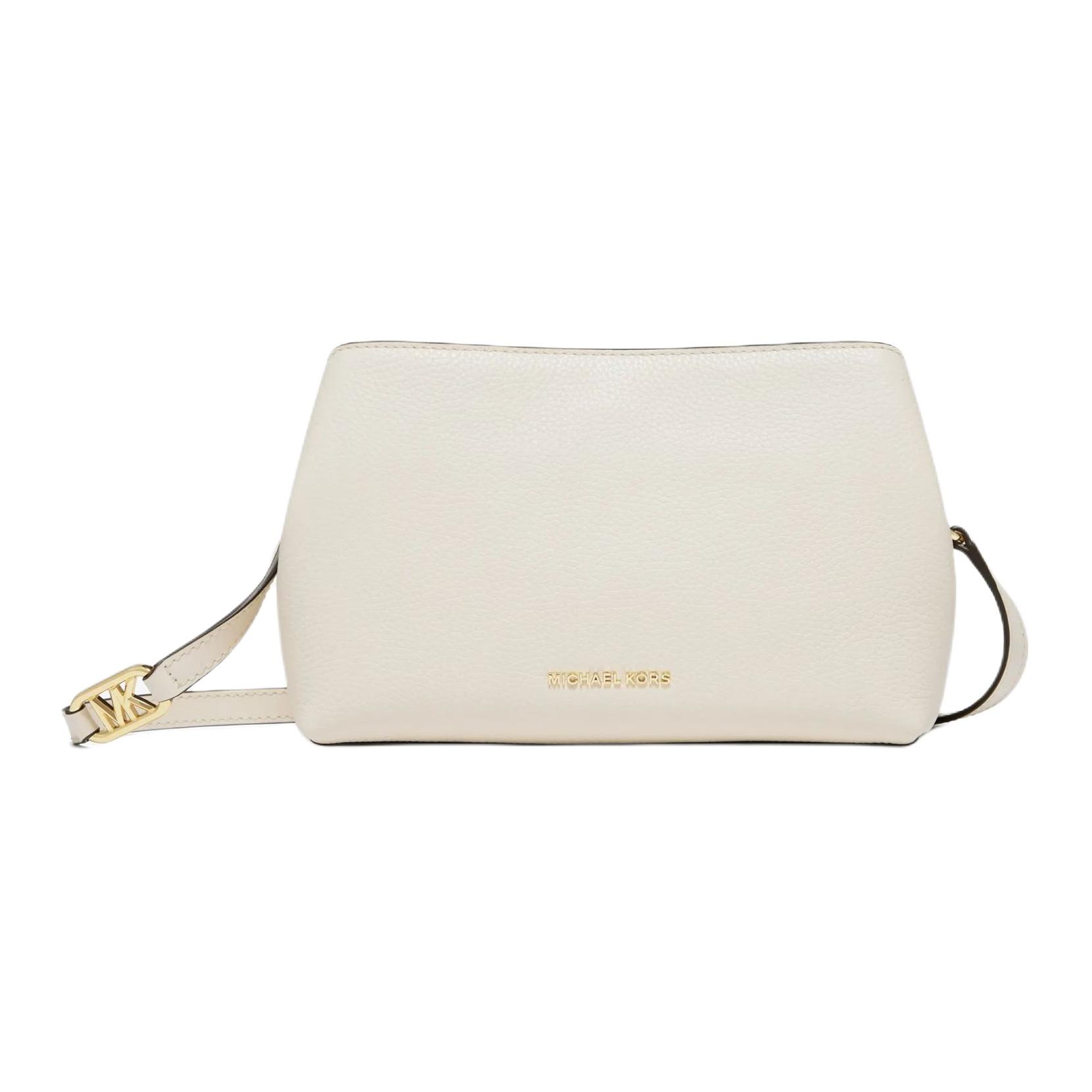 

Michael Kors MK Kensington Logo Leather Crossbody Shoulder Bag Medium Women bags Cream 30F3G8KM2L-289 Milk White,Basic Set (Bag+Dust Bag)