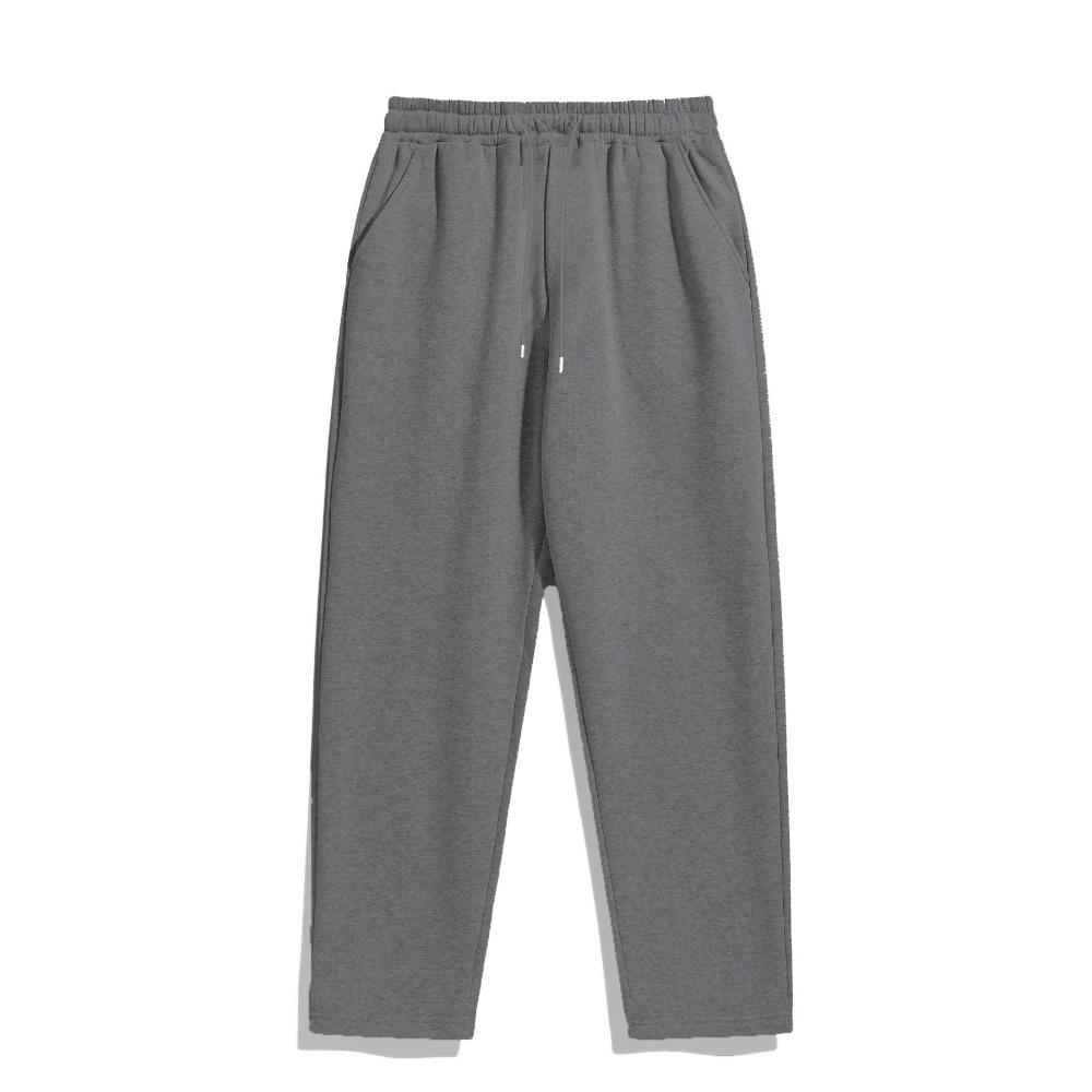 Cross-Border Autumn Winter Cargo Pants Solid Color Slimming Design Pockets Straight Leg Wide Leg