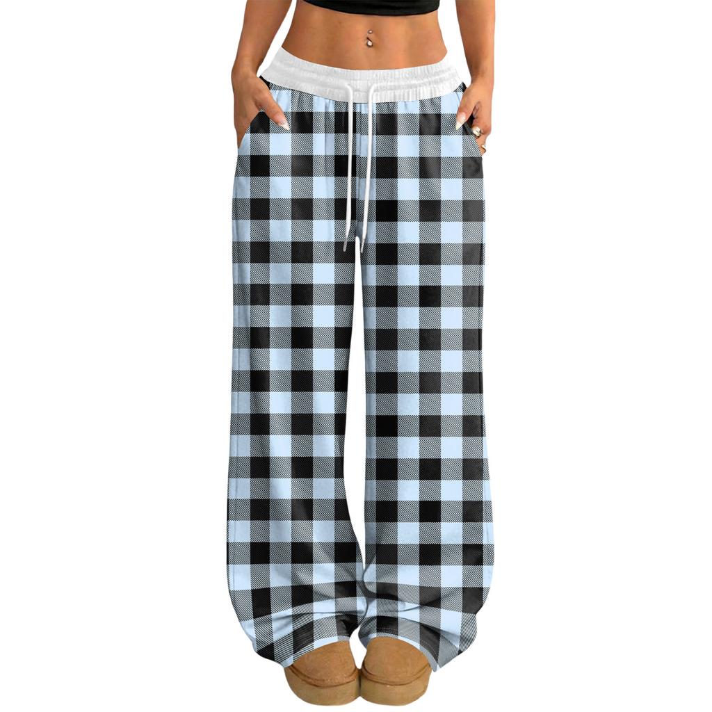 Damen Lässige und Modische Elastische Taille Weite Hose