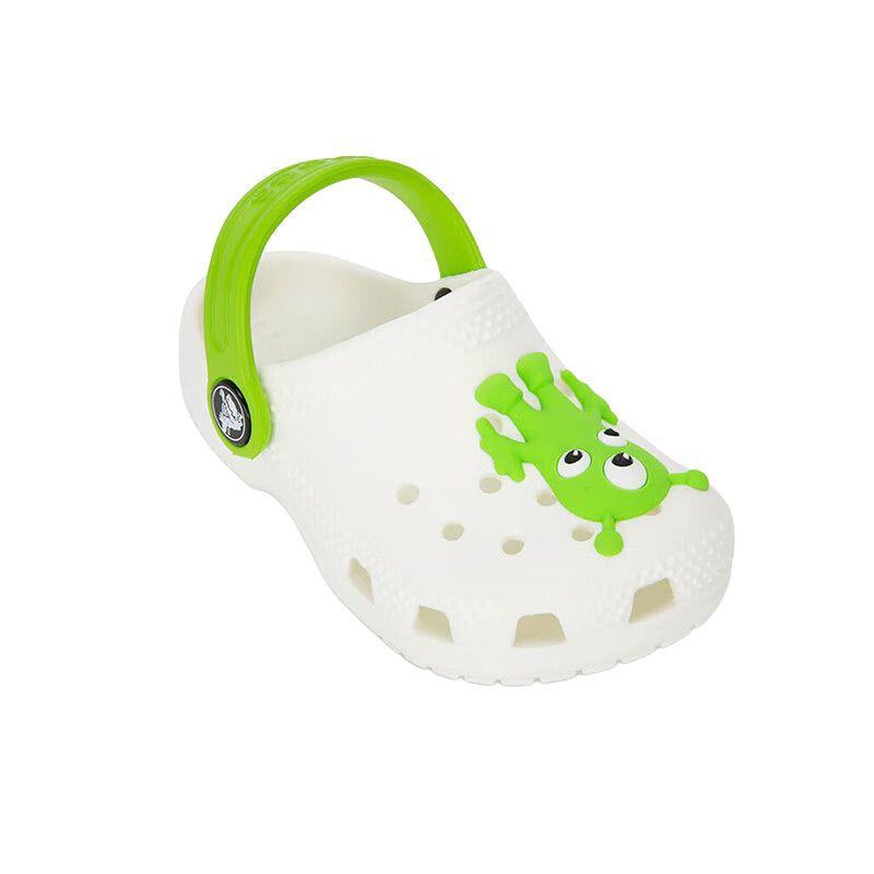 Crocs Comfortable Versatile Childrens Sandals Kids Sandals White Green 208653-90H