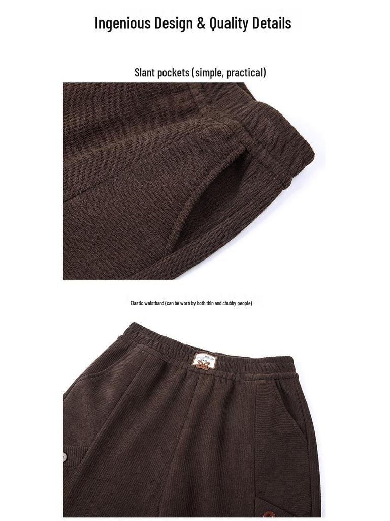2024 New Style Plus Velvet Thick Slimming Harem Pants for Middle-Aged Women: Autumn/Winter Fashion