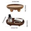 Wooden Vanity Organizers Jewelry Perfume Bottle Tray Wood Pedestal Stand Dish Household Decors For Bathroom And Bedroom