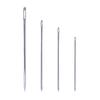 20pcs Leather Crafts Sewing Needle Metal Silver Color Yarn Knitting Needle DIY