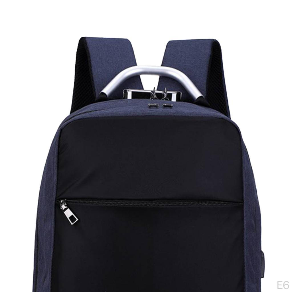 Laptop Rucksack College Buchtasche Verschleißfester Rucksack Büchertasche mit USB-Anschluss für Büro Wandern