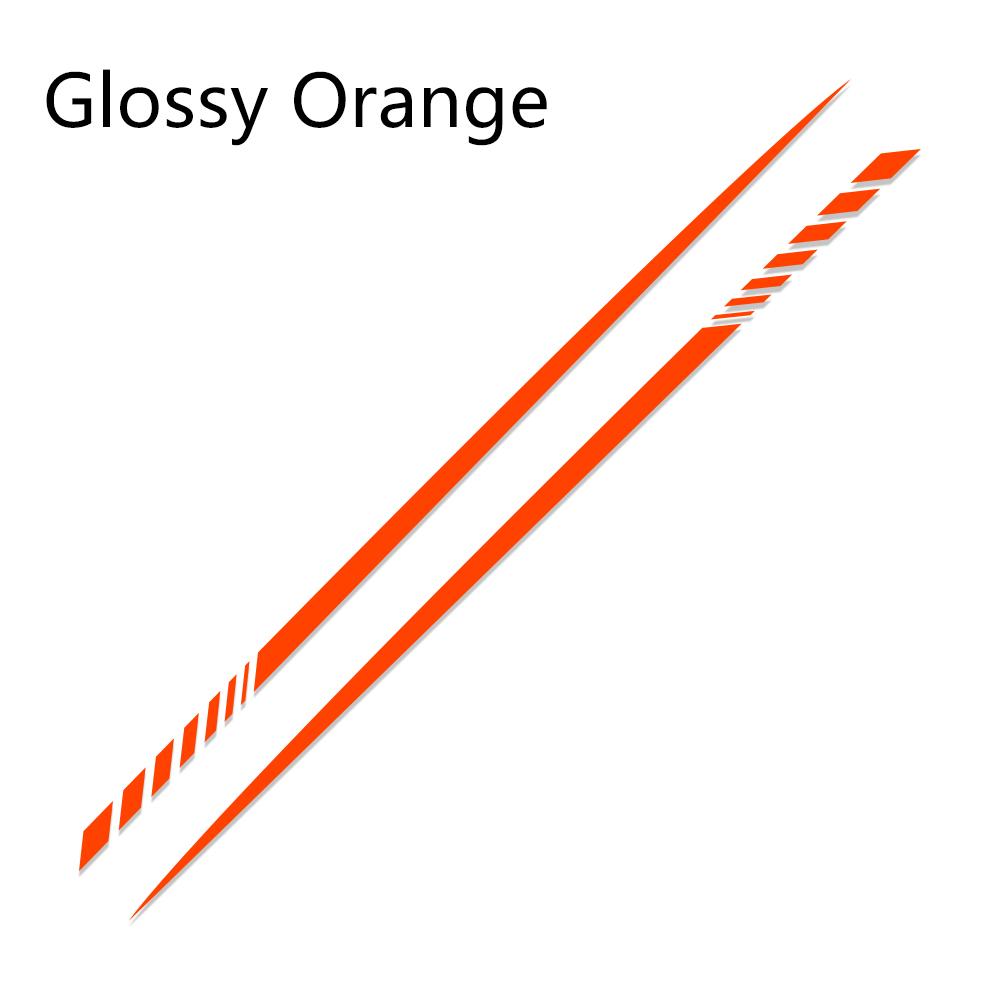 2pcs Car Long Stripe Waist Line Stickers Auto Both Side Body Vinyl DIY Decals Racing Sport Styling Tuning Accessories