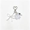 Heart Shape Bag Charm Beaded Bow Heart Pendant Aesthetic Four Leaf Clover Keychain  Daily Use