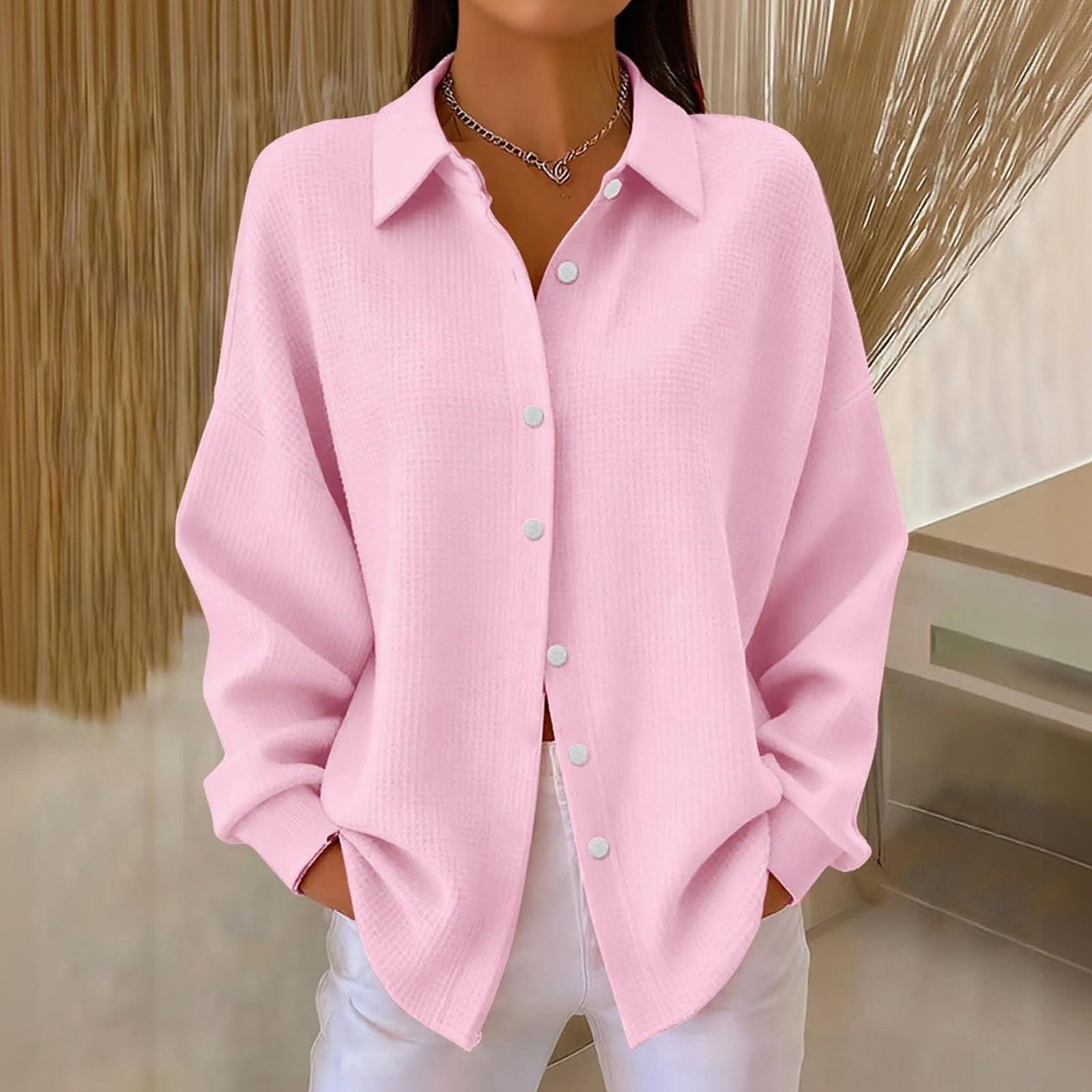 

Women s Fashion Casual ,color Long,sleeved Top XL рожевий