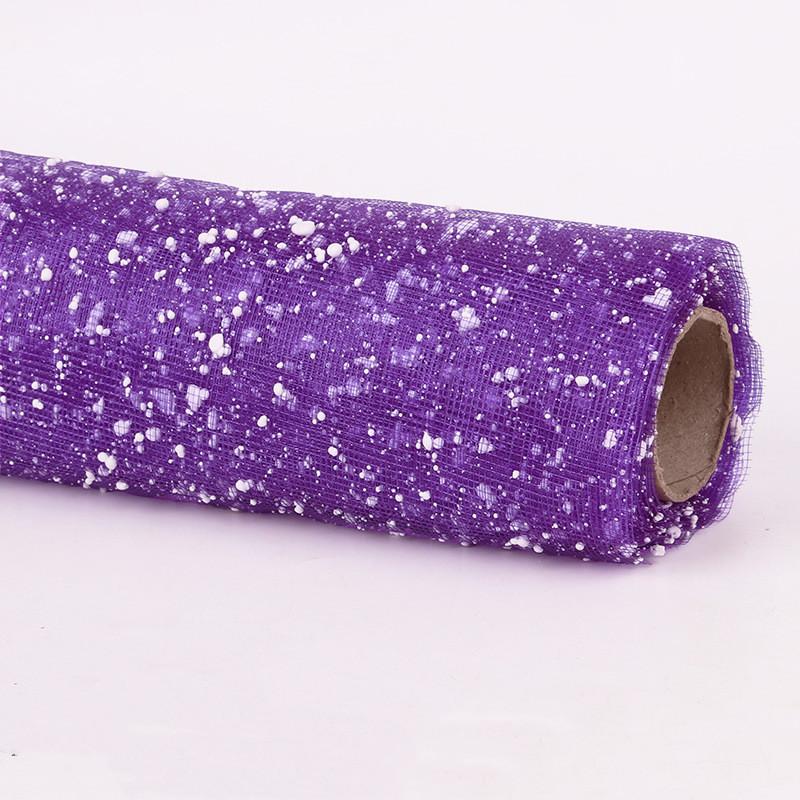 50cmx4yard Roll Beautiful Silk Screen Flower Packaging Gauze Snow Dot Yarn Net Bouquet Pack Gift Wrappging Soft Clear roll Yarn