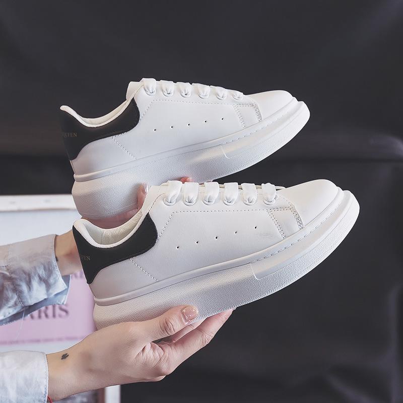 Small White Shoes with Students Thick Bottom Women's Shoes Couple Board Shoes Sports Casual Shoes