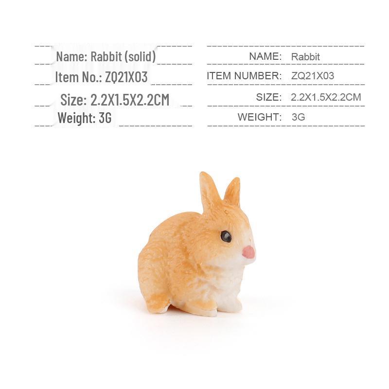 Desktop Farm Animal Models: Puppy, Sheep, Rabbit, Chicken, Duck, Goose Ornaments