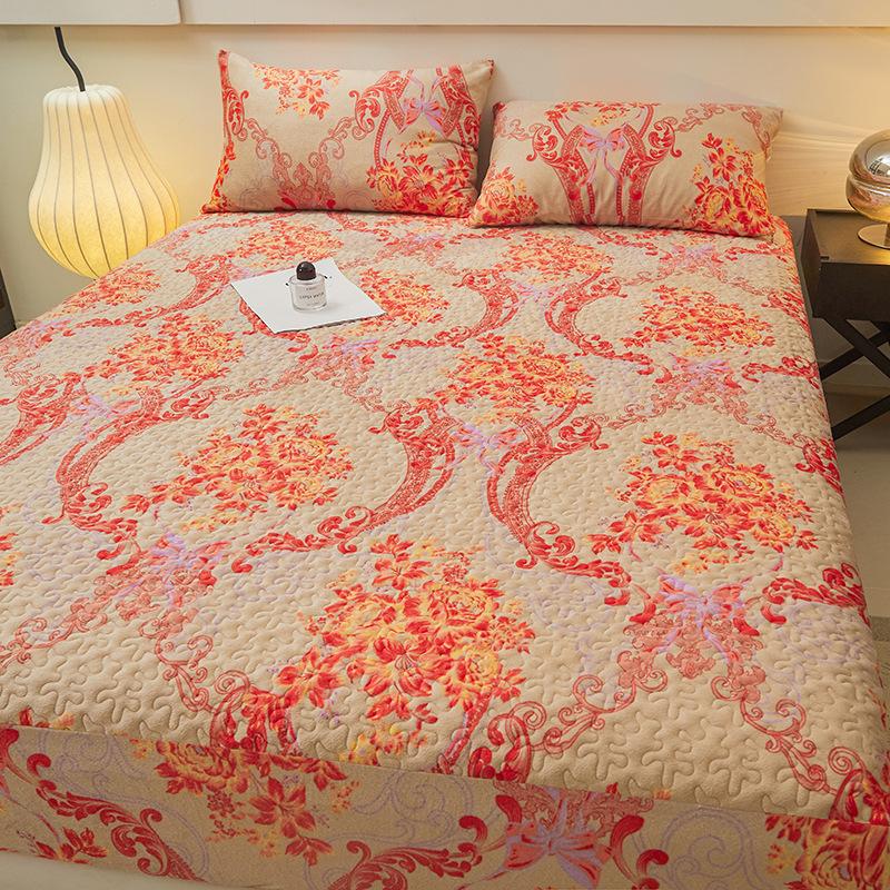 New Thickened Quilted Fitted Sheets, Mattress Protectors, Bed Covers, Single-piece Household Anti-slip Sheets