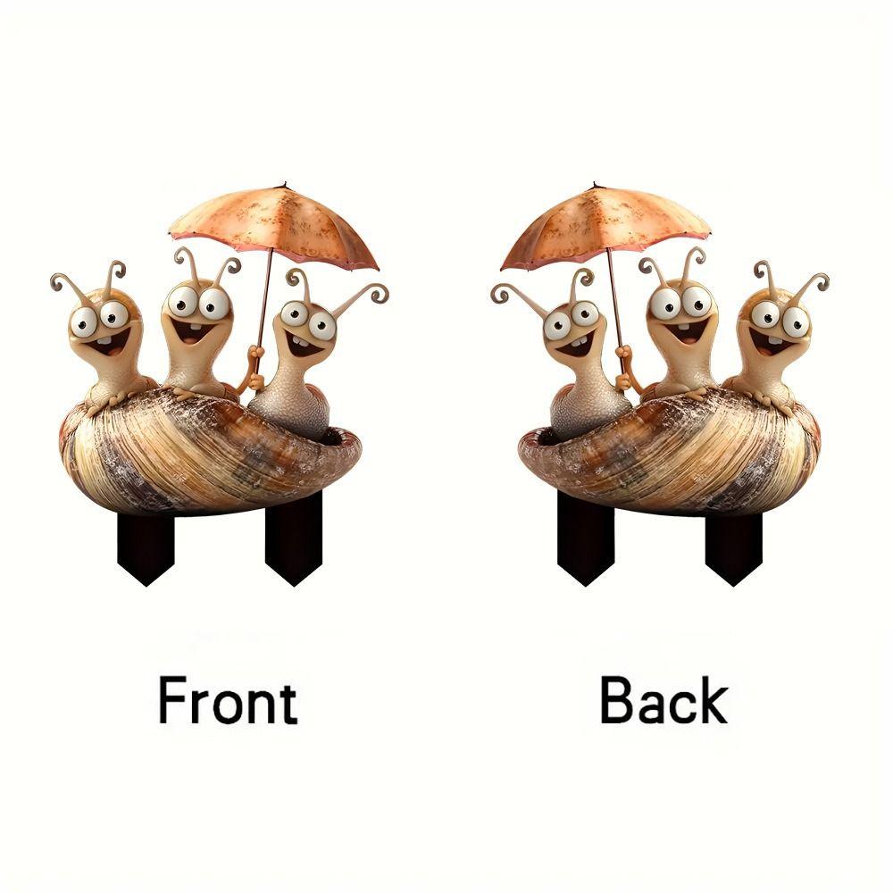 Acrylic Garden Floor Plugs Creative Snail Statue Sculptures Elephant Mini Figurine Potted Plants