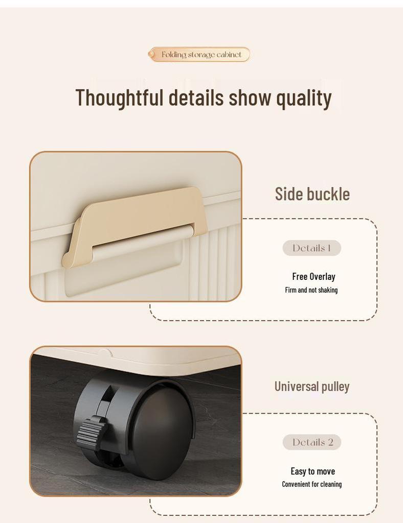 Foldable Multi-Layer Storage Cabinet for Clothing, Snacks, Books, and Toys