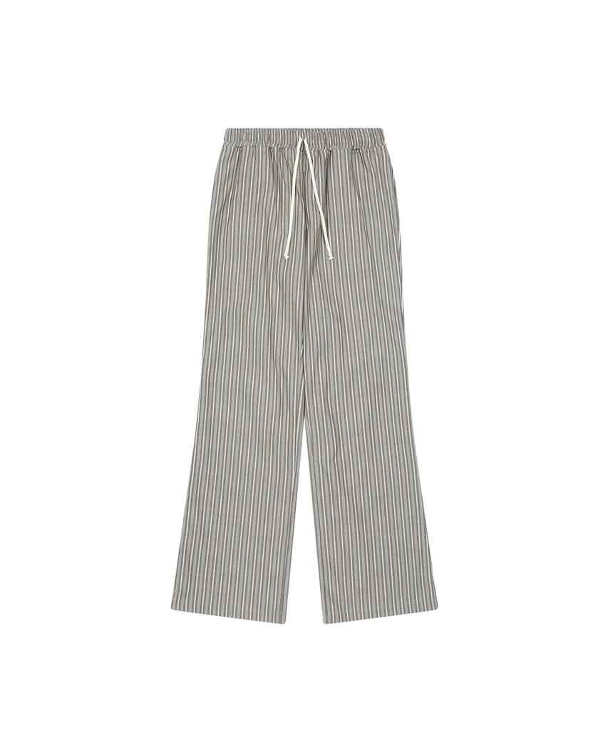 Ohesio Stripe Bootscut Banding Pants, Brown