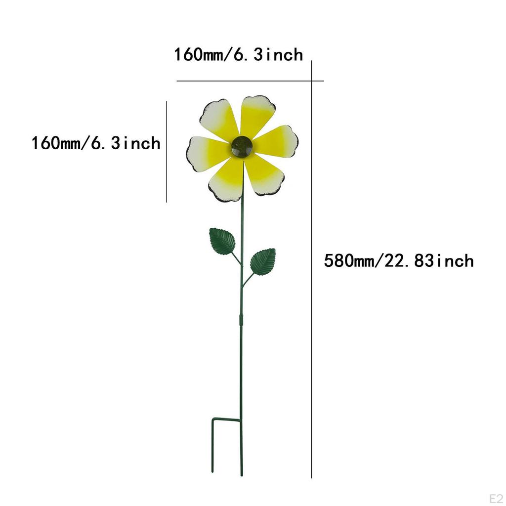 Decorative Garden Stake Pinwheels Art Spring Decoration for Patio Planter