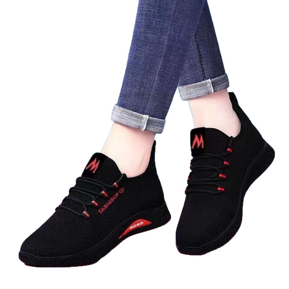 2026 New Women's Fashion Casual Sports Shoes Fly-woven Mesh Sports Shoes Stall Shoes