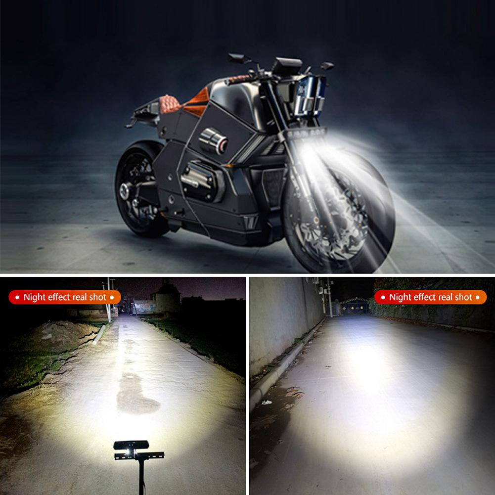 Motorcycle Headlight DRL Flash 6 LED Spot Lights Auxiliary High Brightness Lamp Electric Vehicle Modified Light Accessories