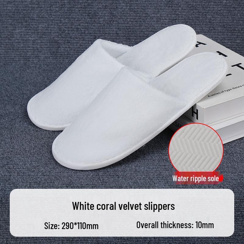 Luxuriöse rutschfeste Hausschuhe aus Korallenfleece für Hotels, B&Bs und Privatzimmer