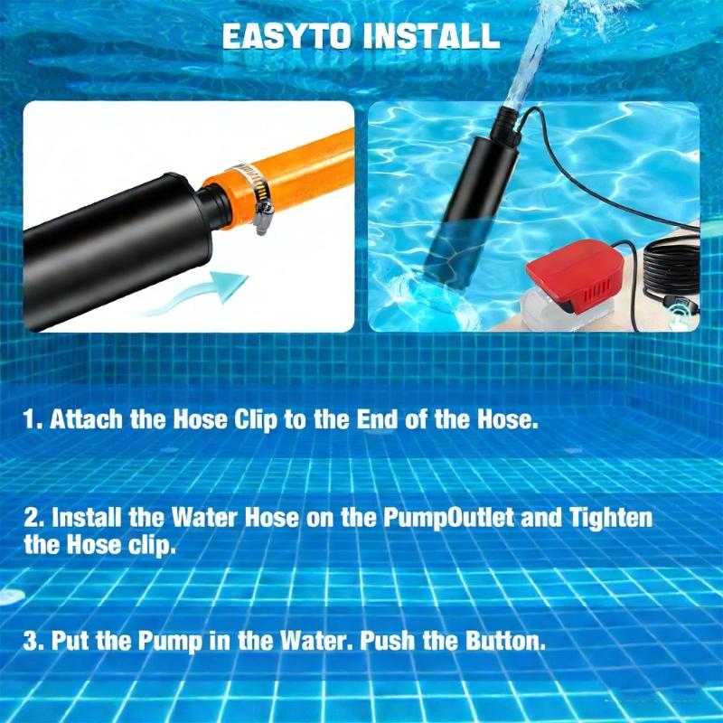 High Flow Cordless Submersibles Water Pump Efficient Water Transfer Pump for Quick Water Removal Easy To Install
