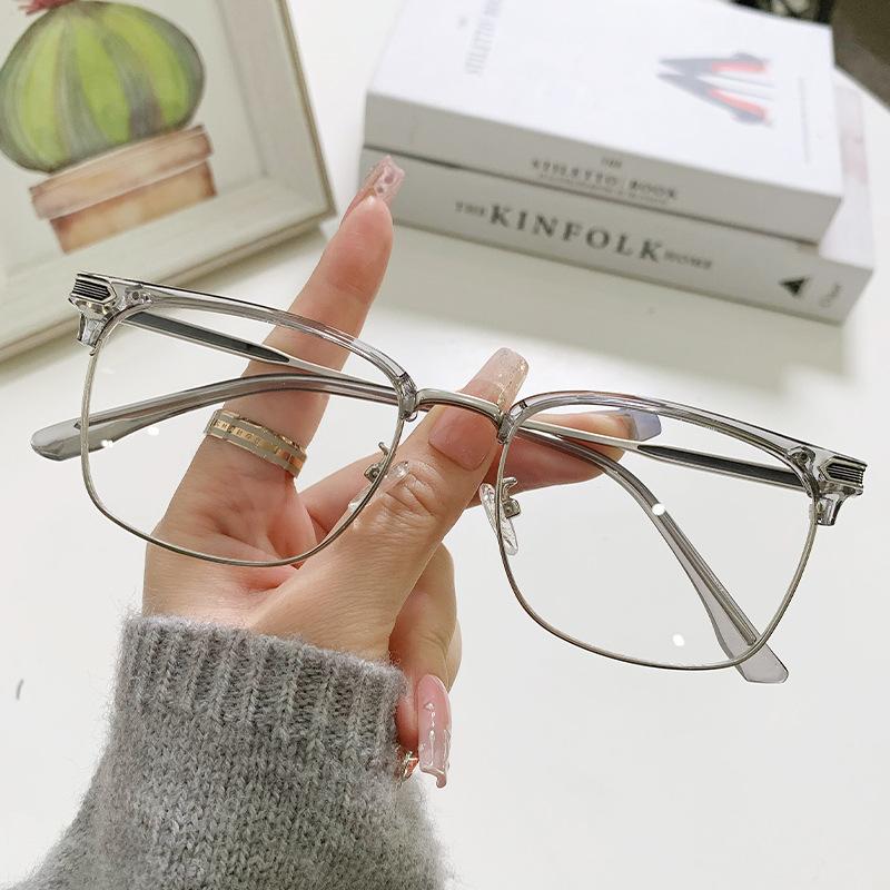 

Chaosiwen Half-Frame очки оправа, с Degree Ruffian Красивый Технический Человек Анти-Синие Очки 17106