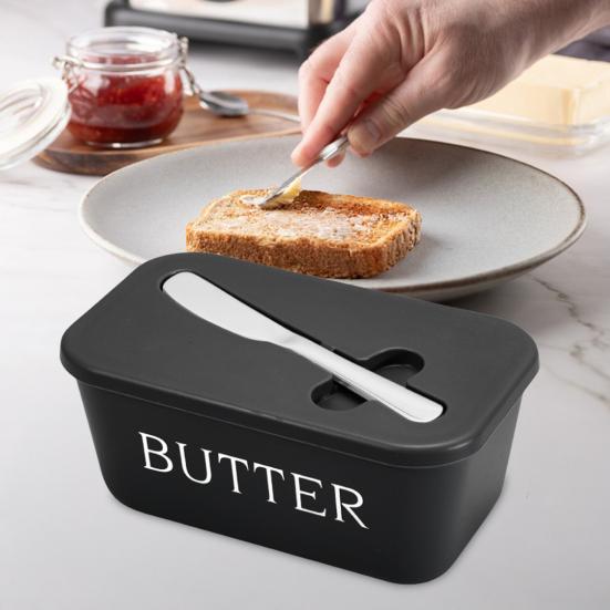 Butter Container Box with Cutter Lid Sealed Cheese Storage Box