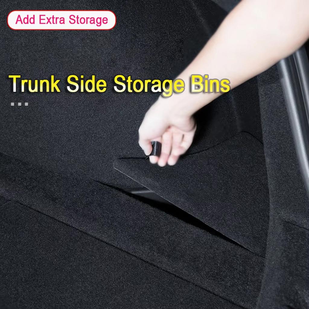 Double Car Accessory Storage Boxes for Door Compartments Heavy Duty Plastic Construction Waterproof & Scratch Resistant
