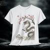 Vintage Japanese Dragon Graphic Tee: Retro Fantasy Shirt