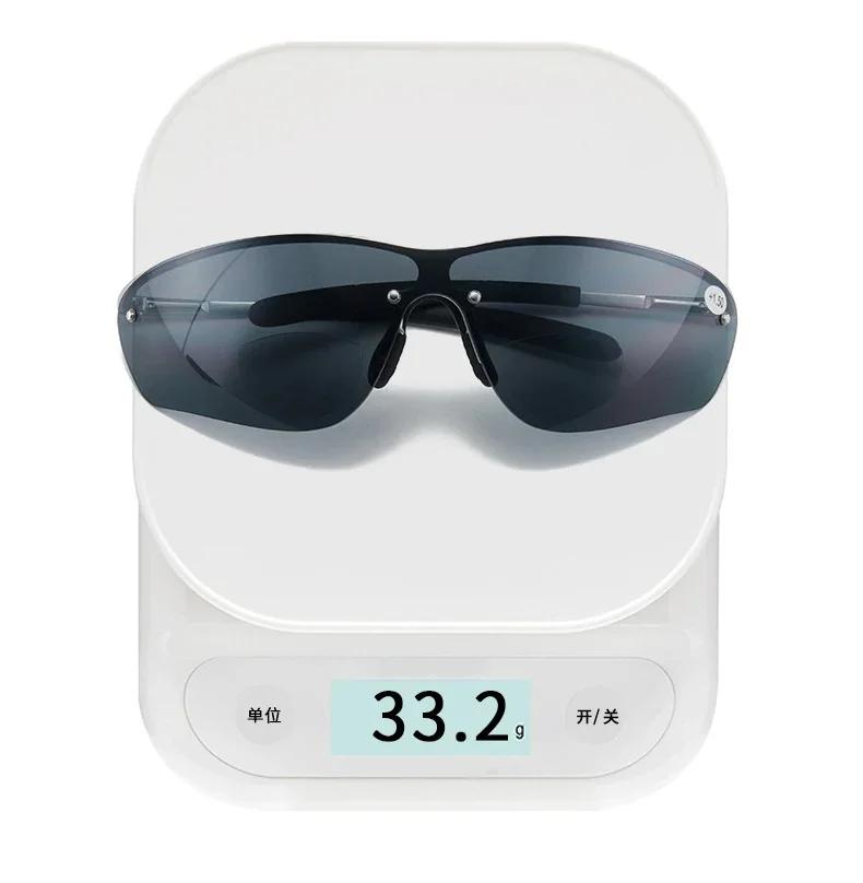 Sports Anti-slip Near Far Dual-use Presbyopia Glasses Ultra Lightweight and Comfortable Multifocal Eye Protection Sunglasses +1.0 To +3.0