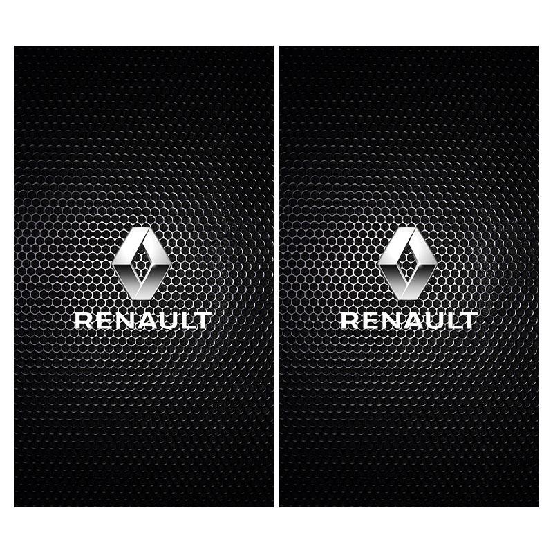 2Pcs Car Logo Center Pillar Protective Film Anti-scratch Sticker Decal For Renault Dacia Markers Koleos Clio Laguna 2 Megane 2 3 Duster Logan