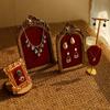 Vintage Resin Velvet Jewelry Display Stand Retro Necklace Bracelet Earring Pendant Display Props Holder Classic Jewelry Stand