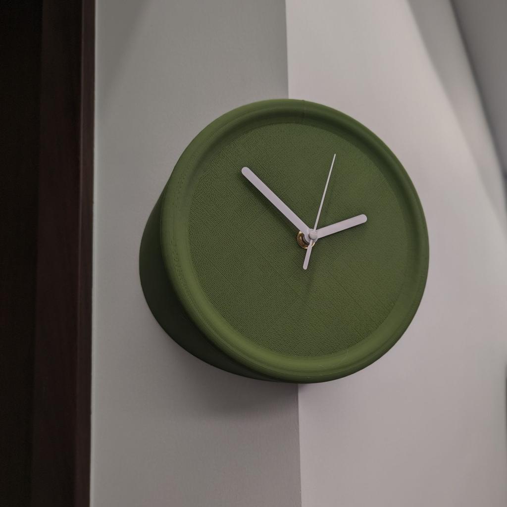 Wall Corner Clock Hole-free Scientific Artistic Sitting Living Room Study Silent Wall Hanging Clock Silent Home Decoration
