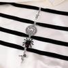 Creative Velvet Snake-Shaped Flower Collar Necklace - Black